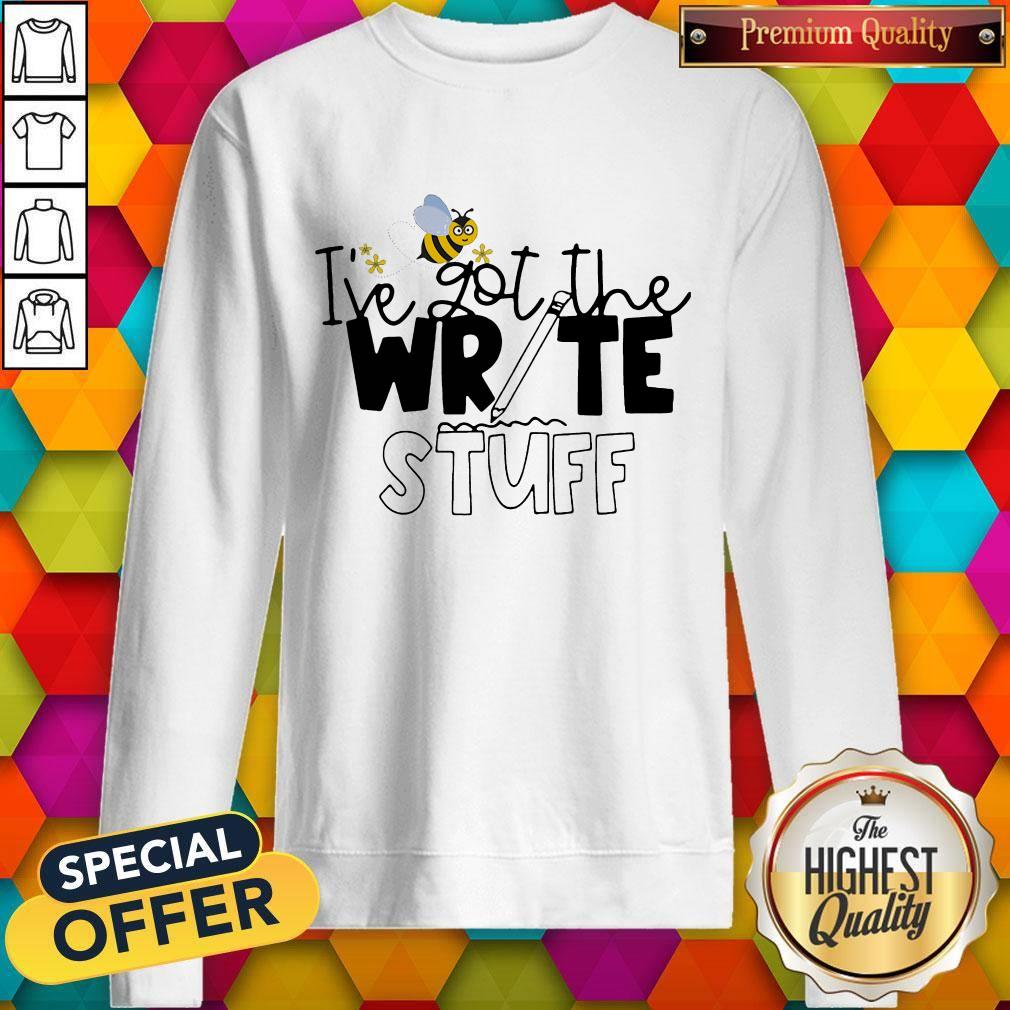 Teacher I'Ve Got The Write Stuff Bee Shirt - Image 2