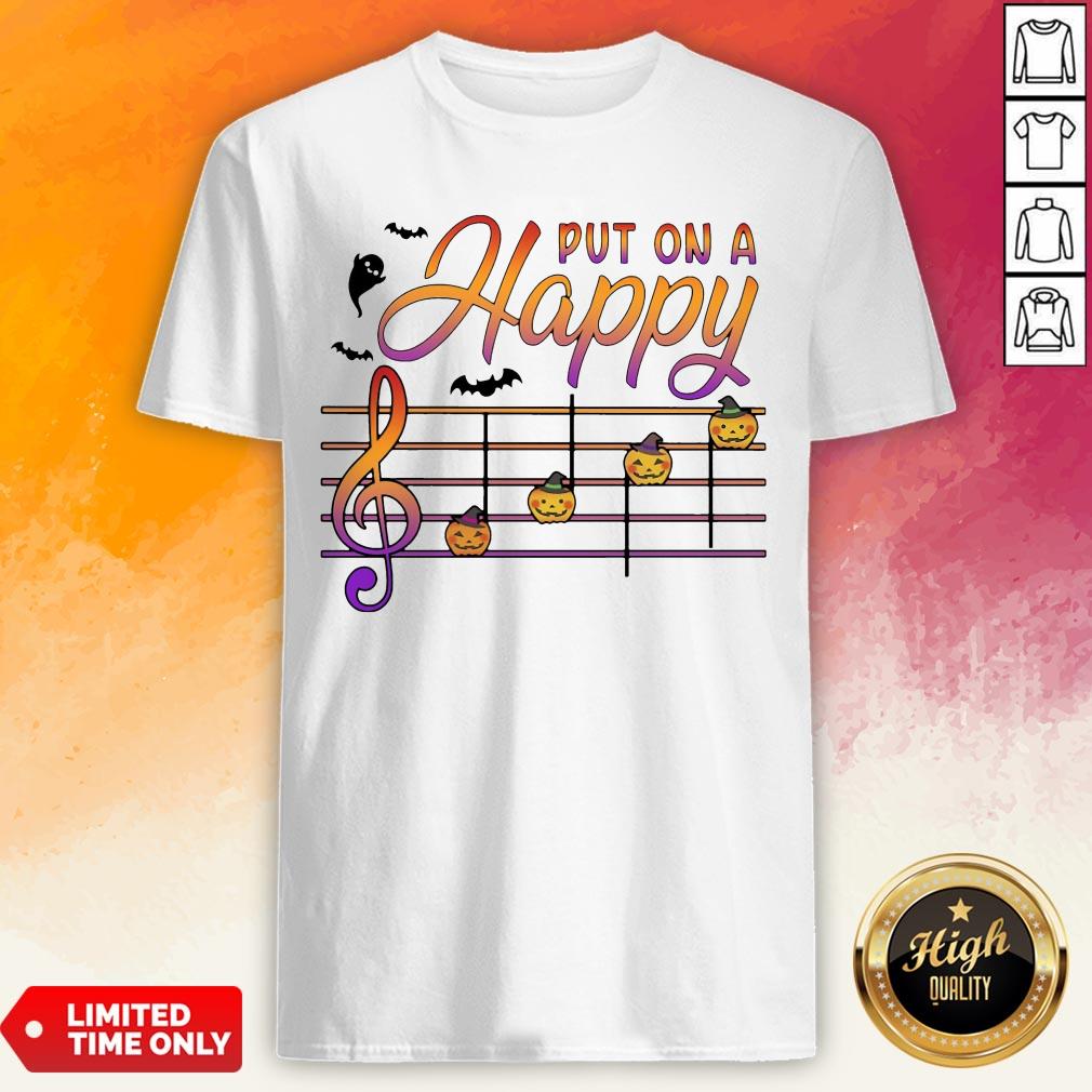 Teacher Music Put On A Happy Halloween Shirt