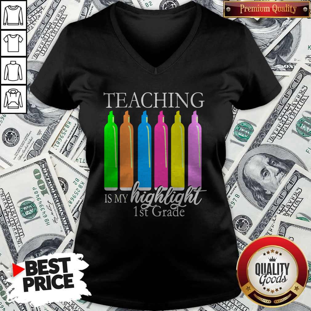 Teaching Is My Highlight 1st Grade Shirt - Image 2