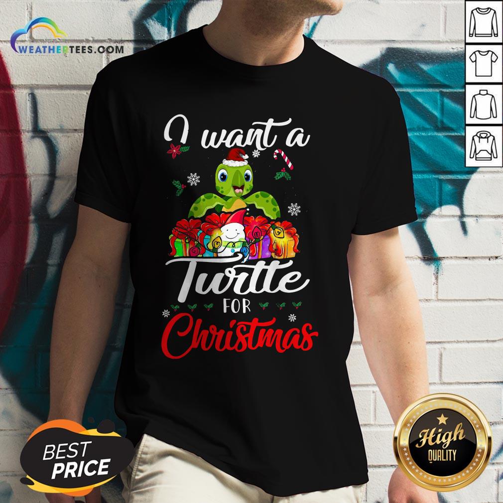 Tech I Want A Turtle For Christmas Shirt - Image 2