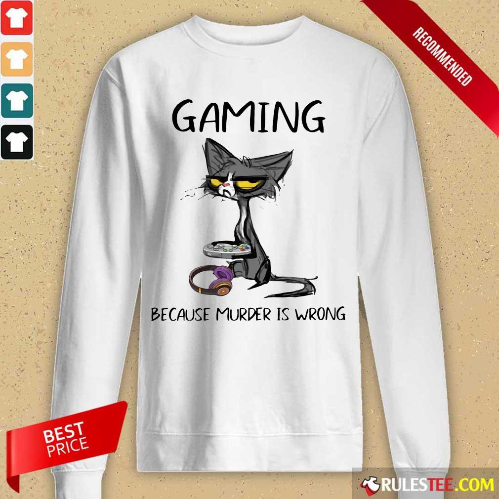 Terrific Black Cat Gaming Murder Wrong Shirt - Image 5