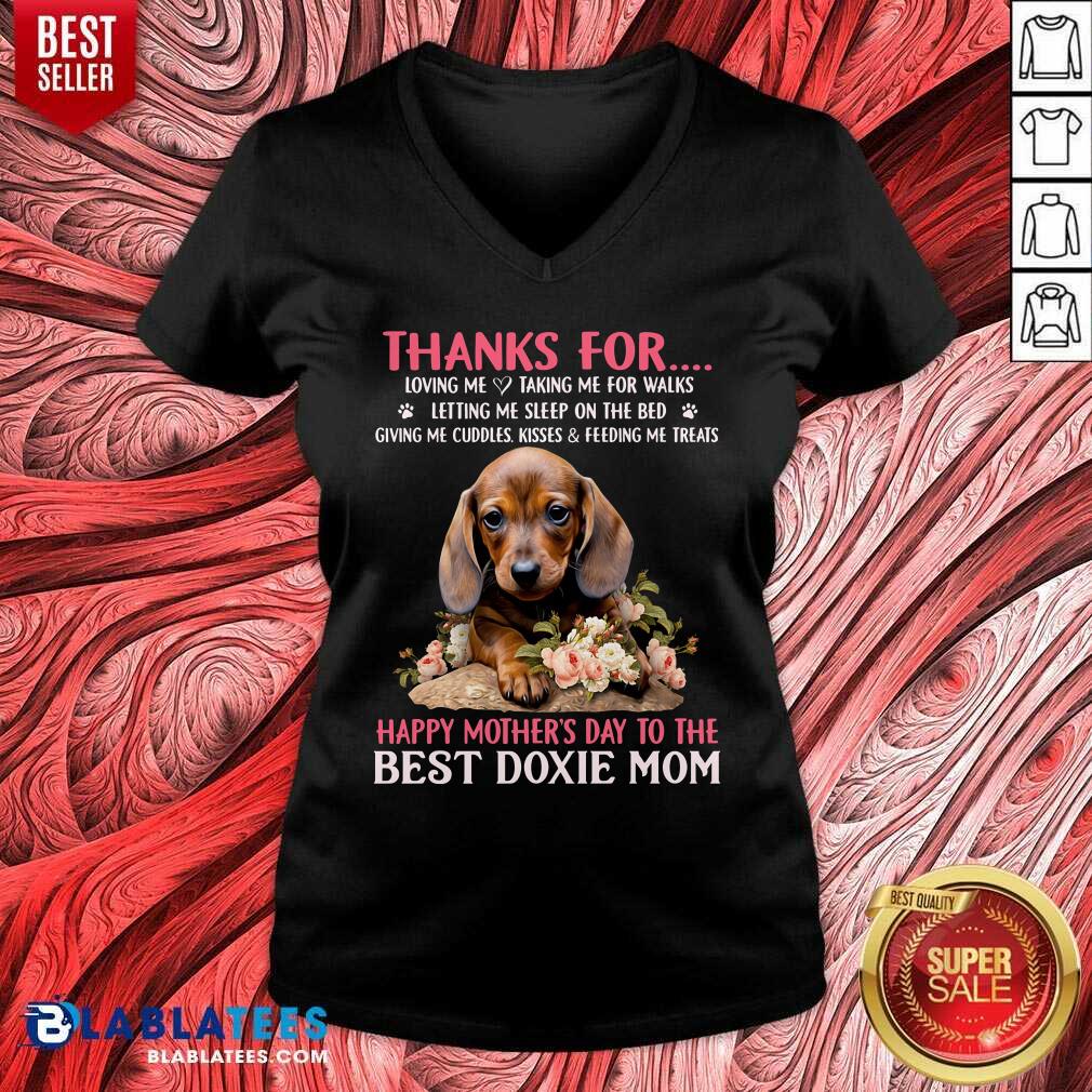 Thank For Happy Mother'S Day To The Best Doxie Mom Shirt - Image 2