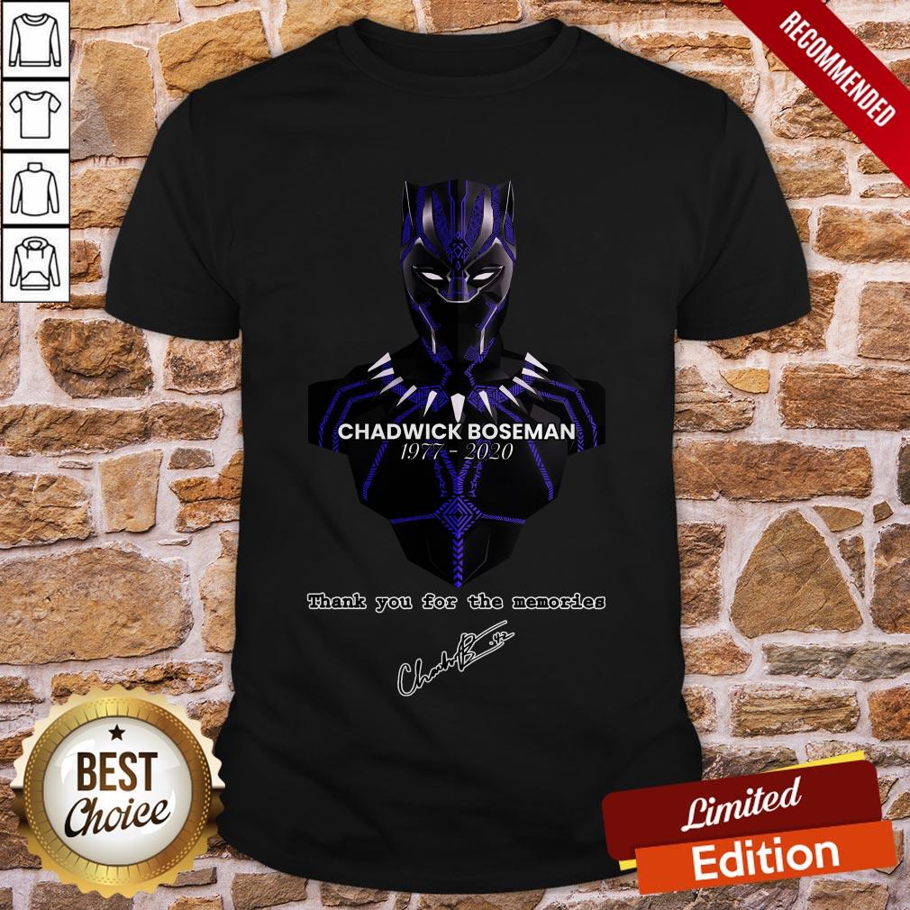 Thank You For The Memories Chadwick Boseman Black Panther Rip 1977-2020 Shirt