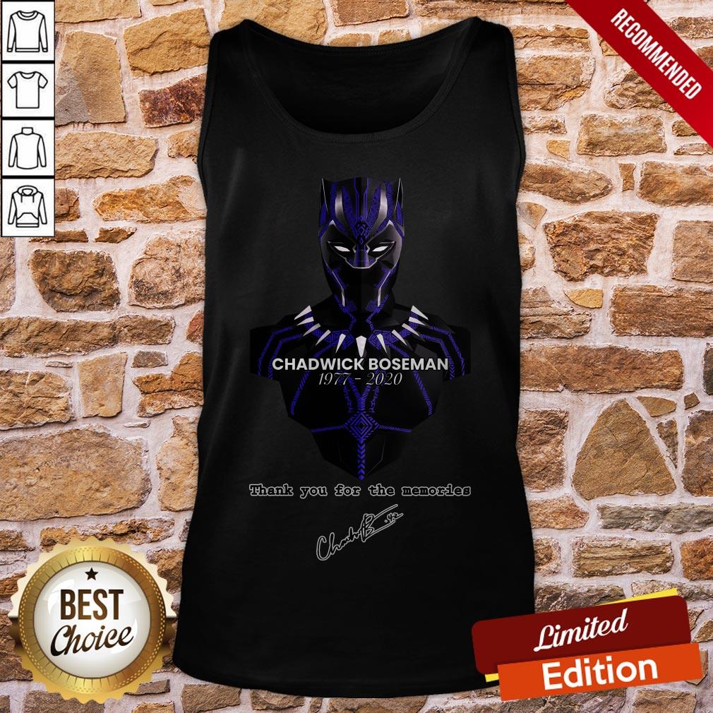 Thank You For The Memories Chadwick Boseman Black Panther Rip 1977-2020 Shirt - Image 4