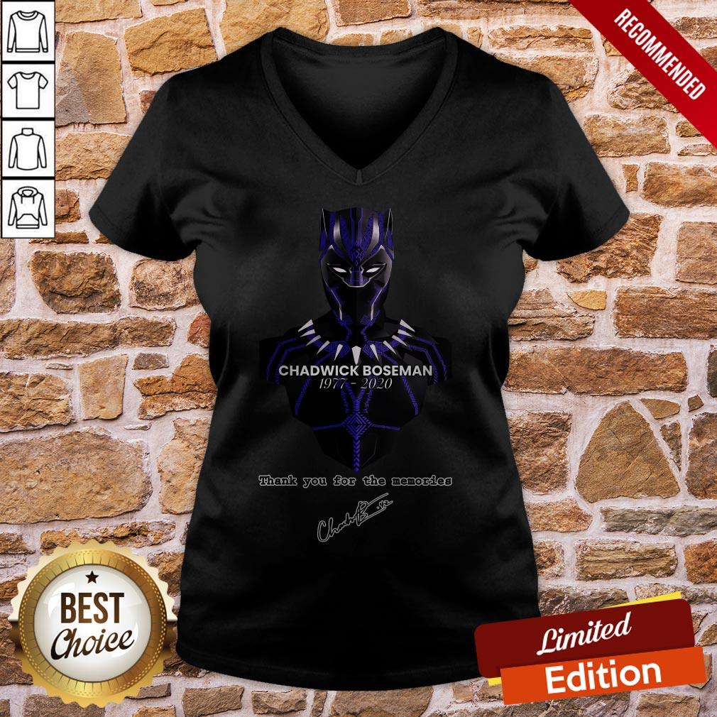 Thank You For The Memories Chadwick Boseman Black Panther Rip 1977-2020 Shirt - Image 3