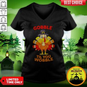 Alternative view of Thanksgiving Turkey Gobble Til You Wobble Shirt