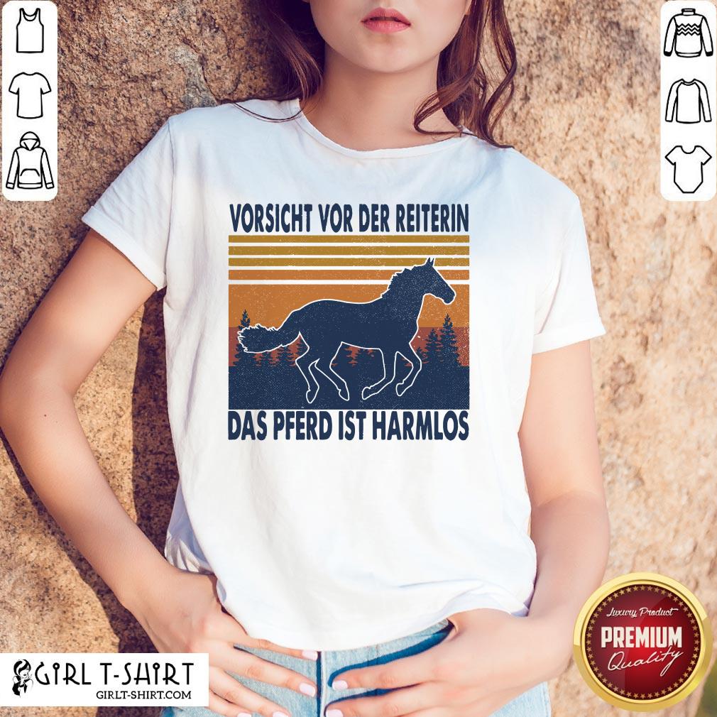 That Funny Horse Beware Of The Rider The Horse Is Harmless Vintage Retro Shirt