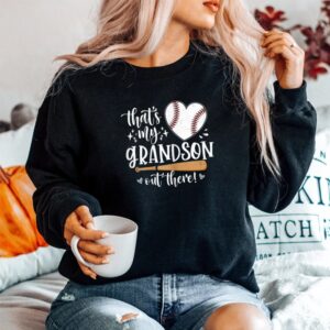 Alternative view of Thats My Grandson Out There Baseball Grandma Mothers Day Shirt