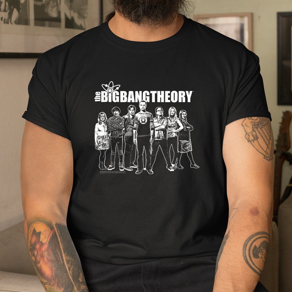 The Big Bang Theory Monochrome Group Shirt - Image 3