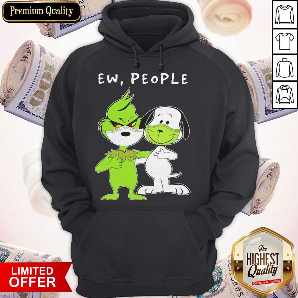 The Grinch And Snoopy Face Mask Ew People Shirt - Image 5