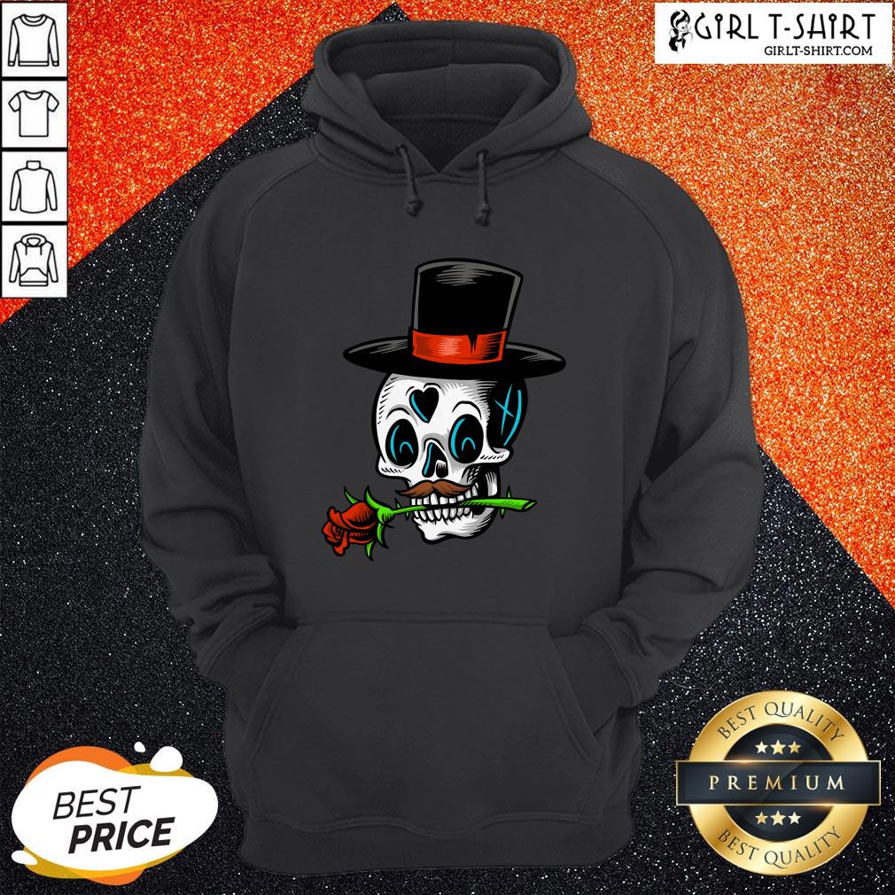 The Man With Rose Sugar Skull Dia De Muertos Day Of Dead Shirt - Image 5