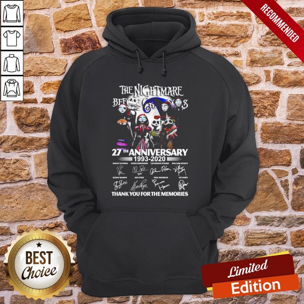 The Nightmare Before Christmas 27th Anniversary 1993 2020 Thank You For The Memories Shirt - Image 2