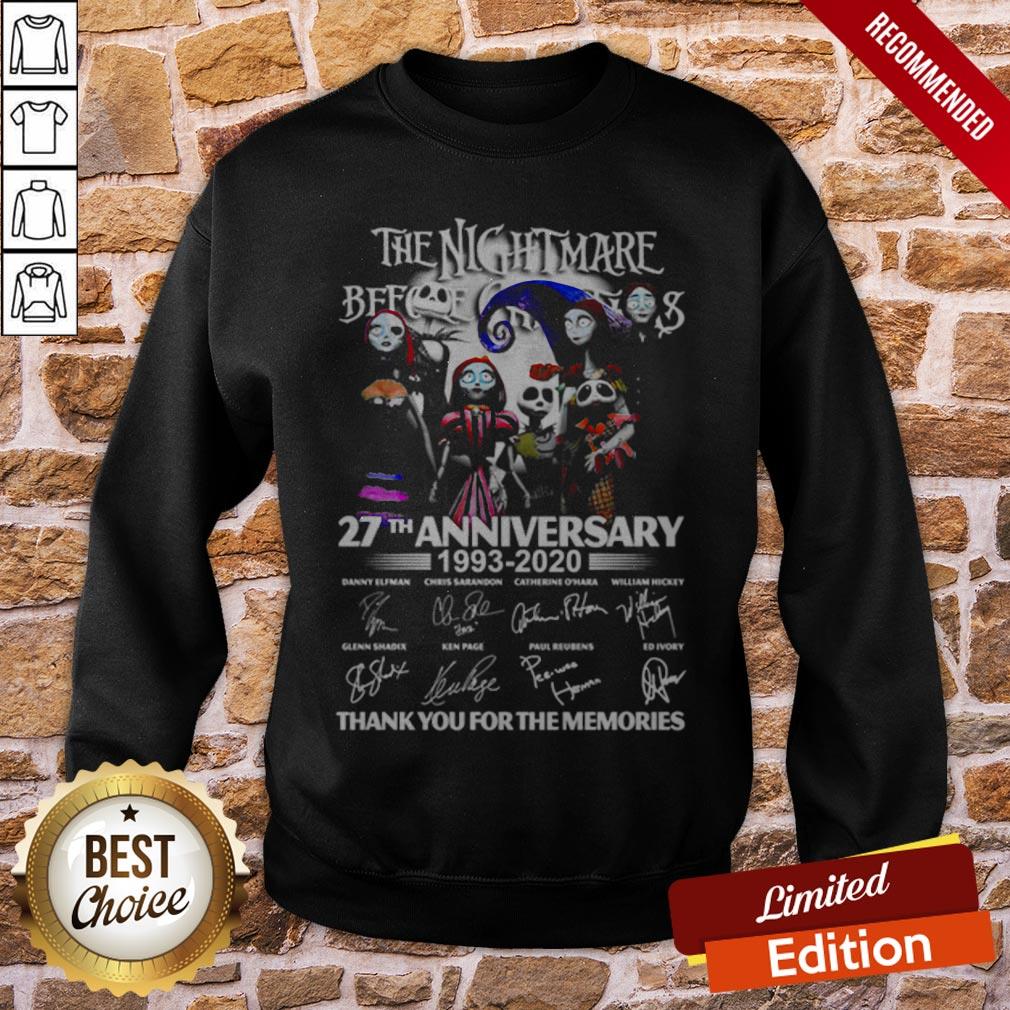 The Nightmare Before Christmas 27th Anniversary 1993 2020 Thank You For The Memories Shirt - Image 5
