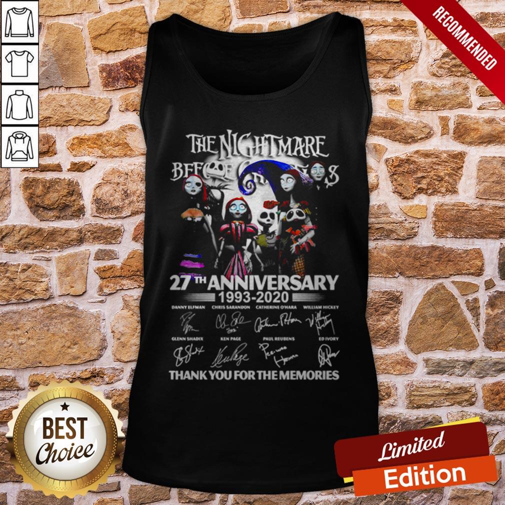 The Nightmare Before Christmas 27th Anniversary 1993 2020 Thank You For The Memories Shirt - Image 4