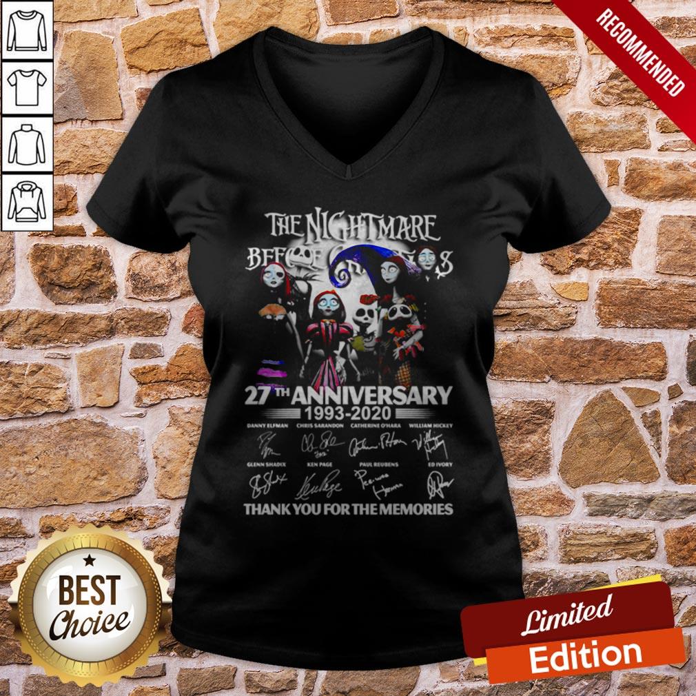 The Nightmare Before Christmas 27th Anniversary 1993 2020 Thank You For The Memories Shirt - Image 3