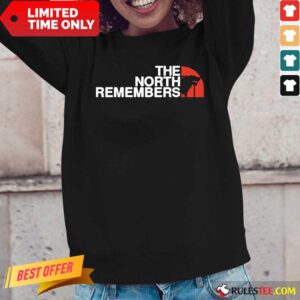 Alternative view of The North Remembers Wolf Black Shirt