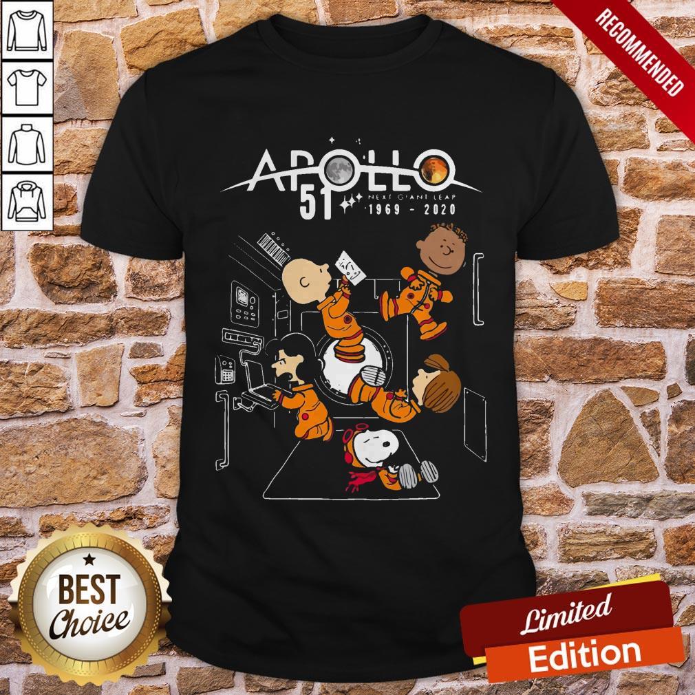 The Peanuts Movie Characters Nasa Apollo 51 Next Giant Leap 1969 2020 Shirt