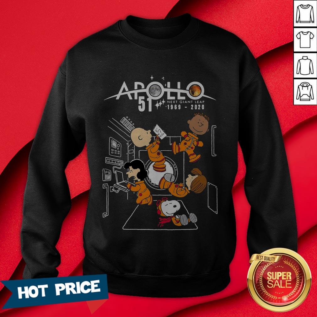 The Peanuts Movie Characters Nasa Apollo 51 Next Giant Leap 1969 2020 Shirt - Image 4