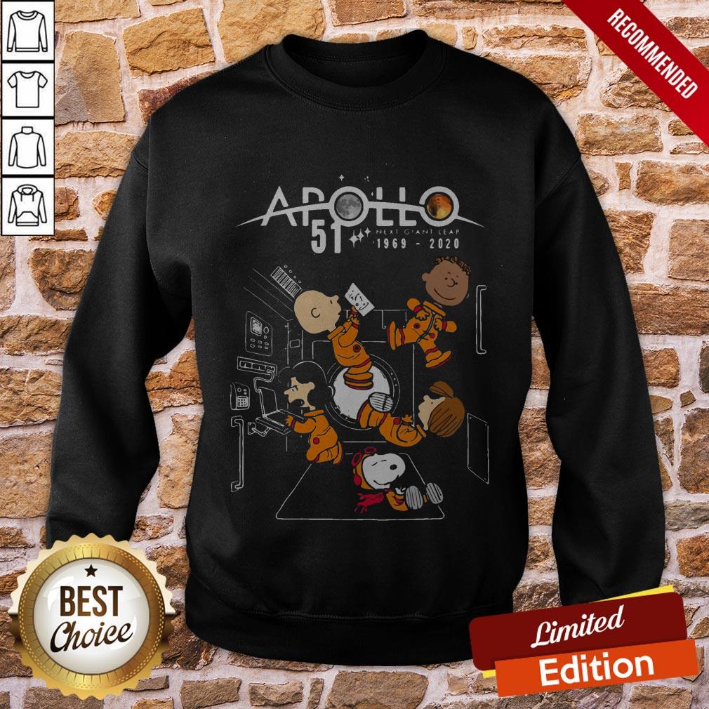 The Peanuts Movie Characters Nasa Apollo 51 Next Giant Leap 1969 2020 Shirt - Image 4