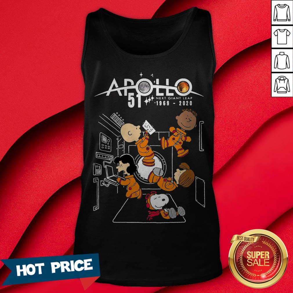 The Peanuts Movie Characters Nasa Apollo 51 Next Giant Leap 1969 2020 Shirt - Image 2