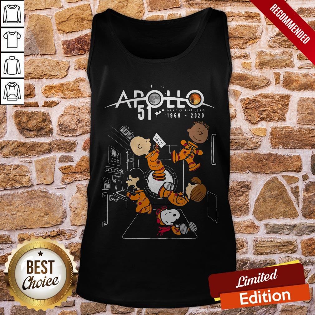 The Peanuts Movie Characters Nasa Apollo 51 Next Giant Leap 1969 2020 Shirt - Image 3