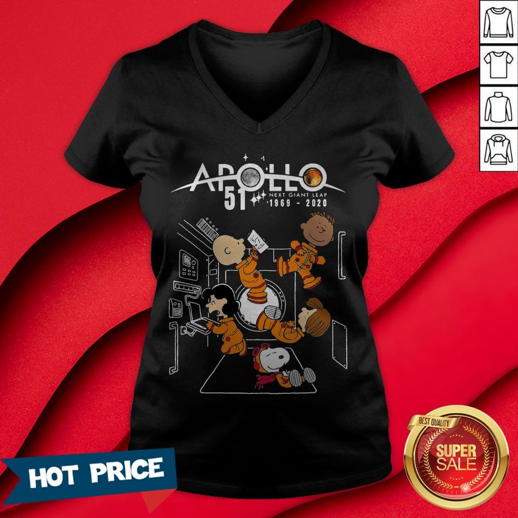 The Peanuts Movie Characters Nasa Apollo 51 Next Giant Leap 1969 2020 Shirt - Image 3