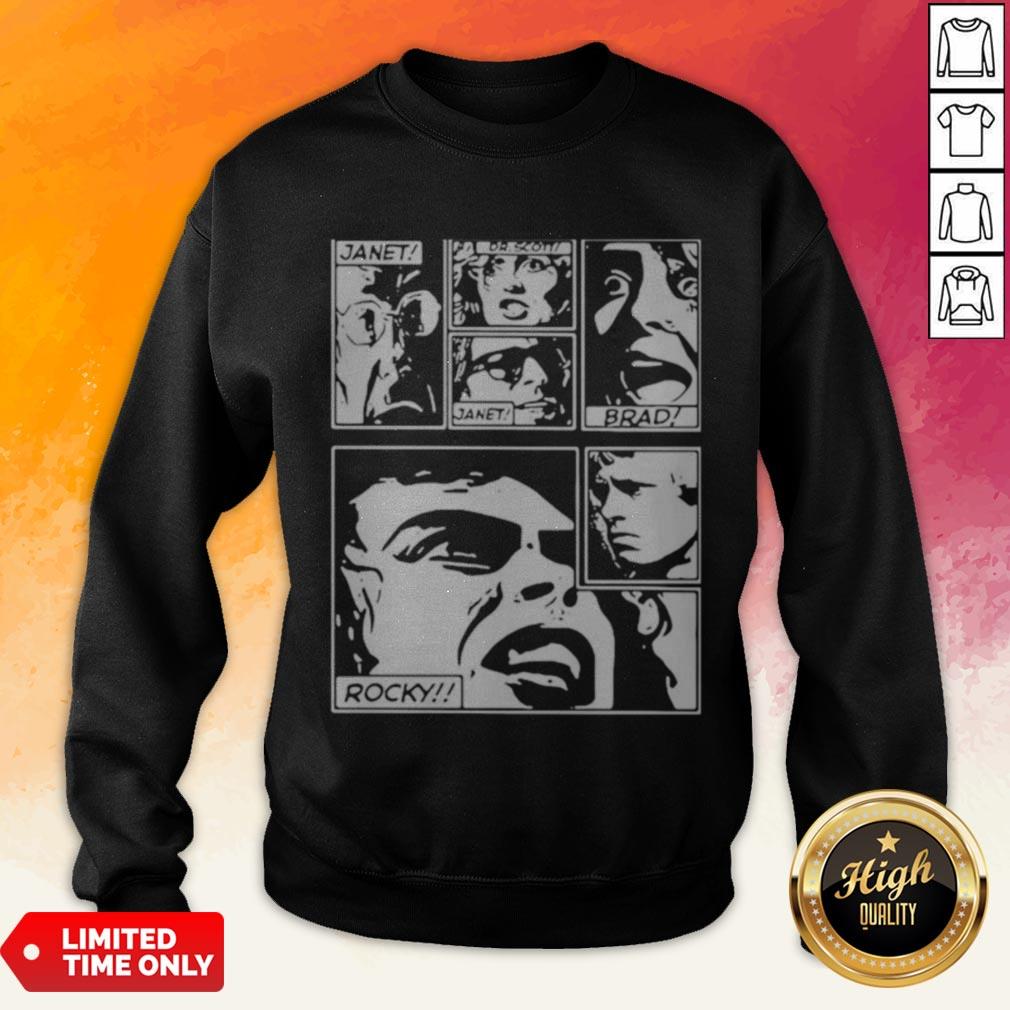 The Rocky Horror Picture Show Janet Dr. Scott Brad Rocky Shirt - Image 3