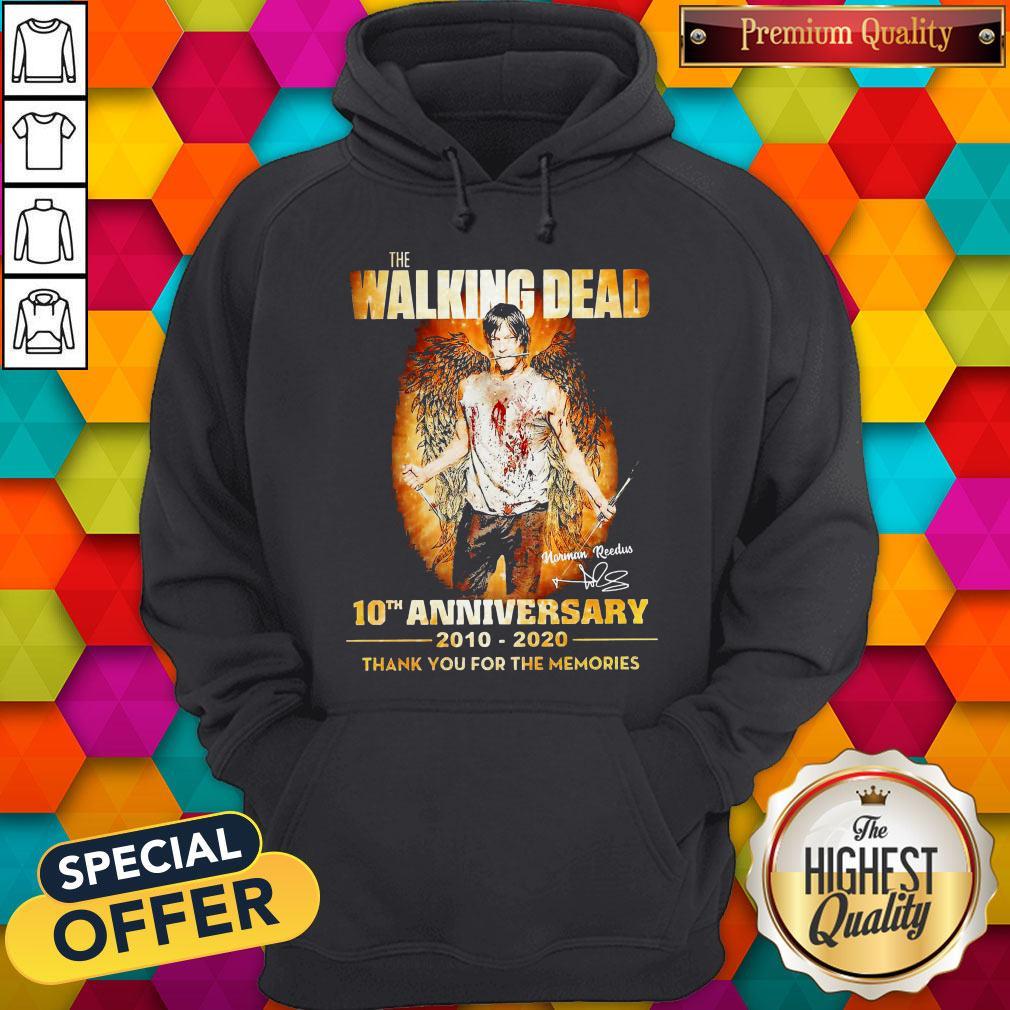 The Walking Dead 10th Anniversary 2010-2020 Thank You For The Memories Signature Wings Shirt - Image 2