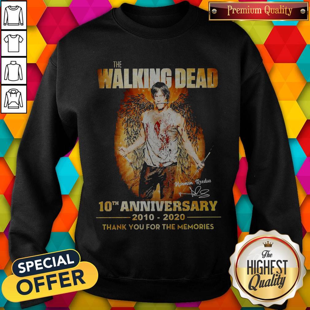 The Walking Dead 10th Anniversary 2010-2020 Thank You For The Memories Signature Wings Shirt - Image 5