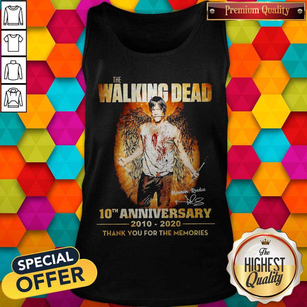 The Walking Dead 10th Anniversary 2010-2020 Thank You For The Memories Signature Wings Shirt - Image 4