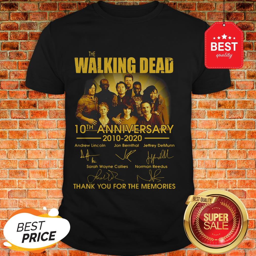 The Walking Dead Character 10th Anniversary 2010-2020 Signatures Shirt