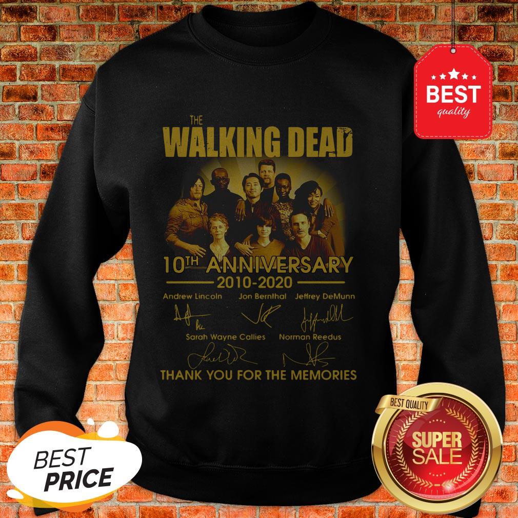 The Walking Dead Character 10th Anniversary 2010-2020 Signatures Shirt - Image 4