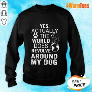 Alternative view of The World Does Revolve Around My Dog Shirt