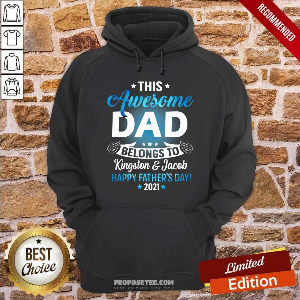 This Awesome Dad Belongs To Happy Fathers Day Shirt - Image 2