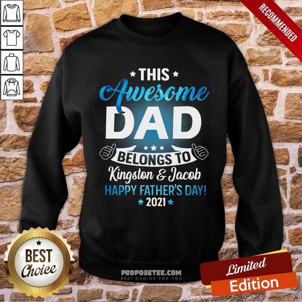 This Awesome Dad Belongs To Happy Fathers Day Shirt - Image 5