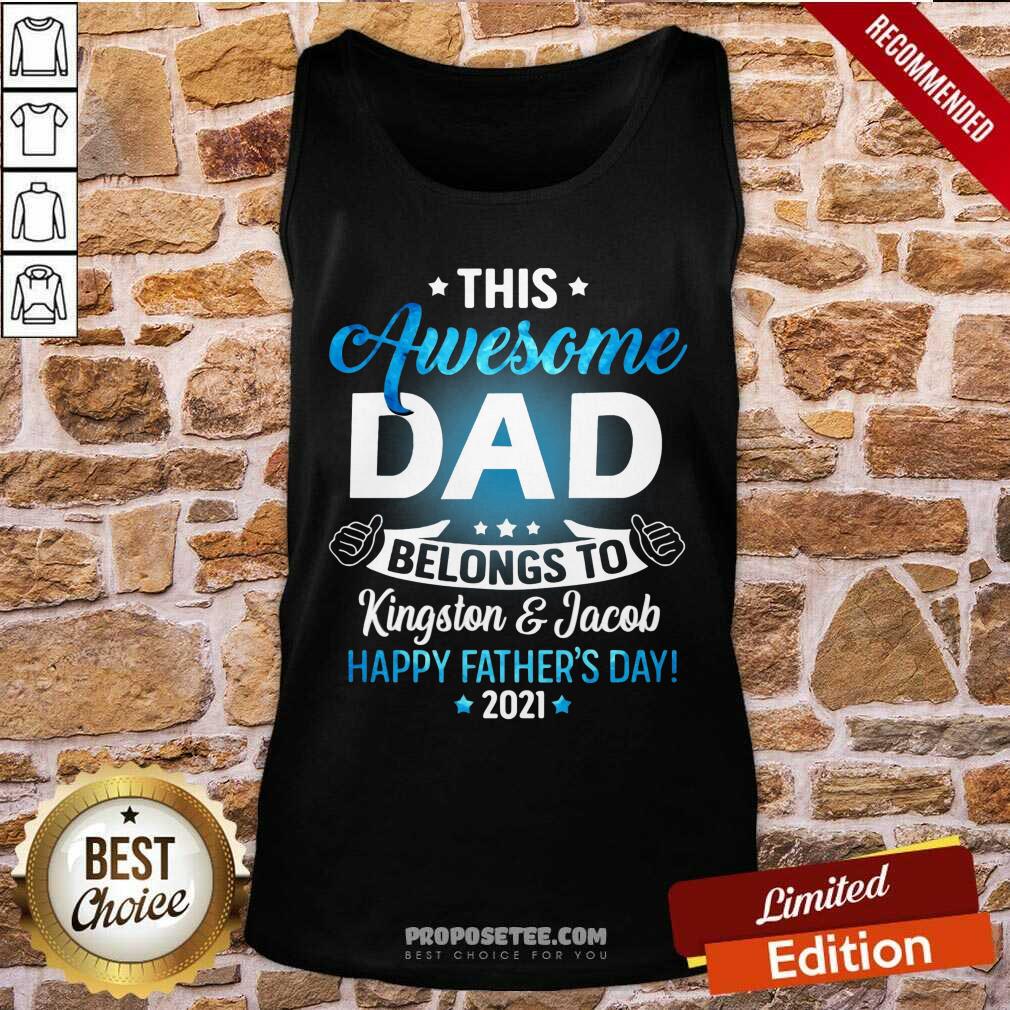 This Awesome Dad Belongs To Happy Fathers Day Shirt - Image 4