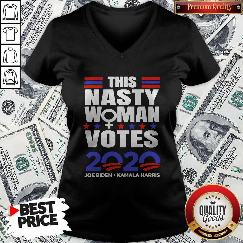 This Nasty Woman Votes Biden Harris 2020 Election Feminist Shirt - Image 2
