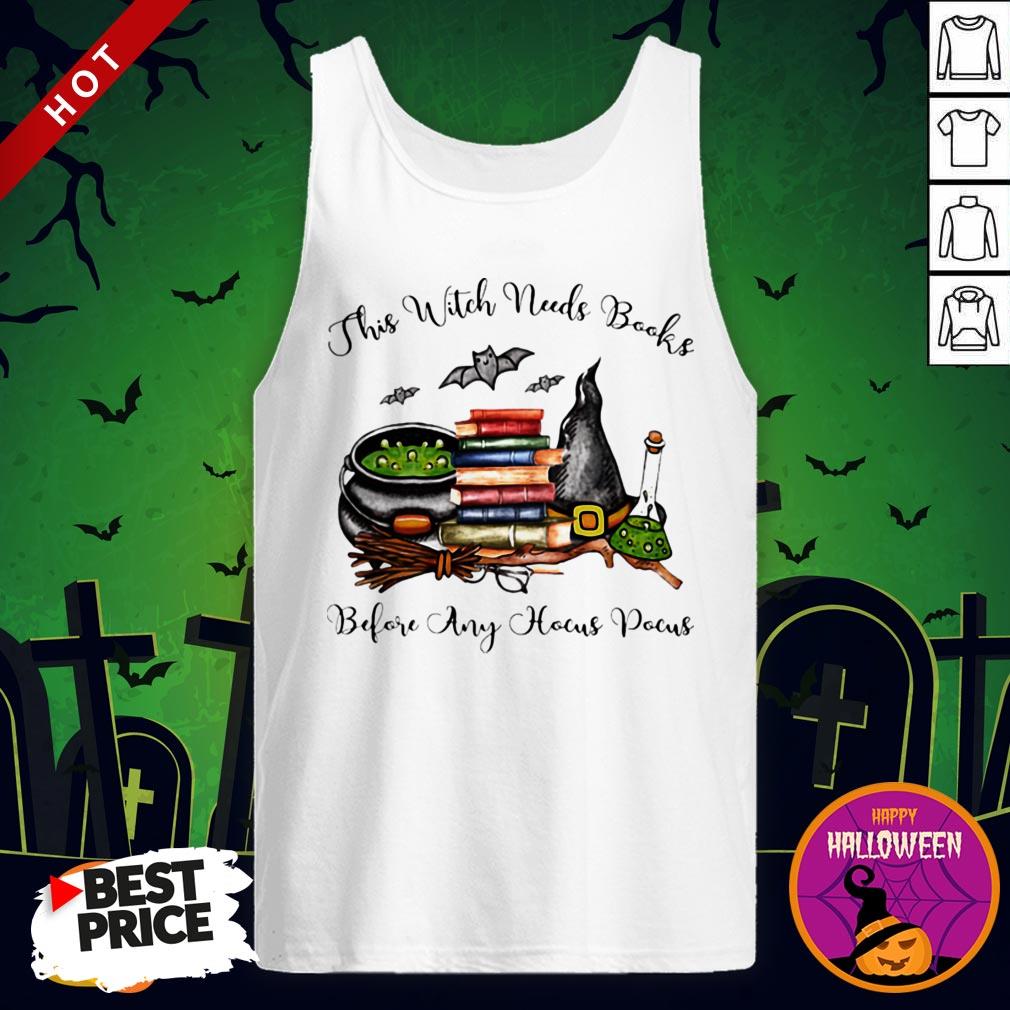 This Witch Needs Books Before Any Hocus Pocus Halloween Shirt - Image 3