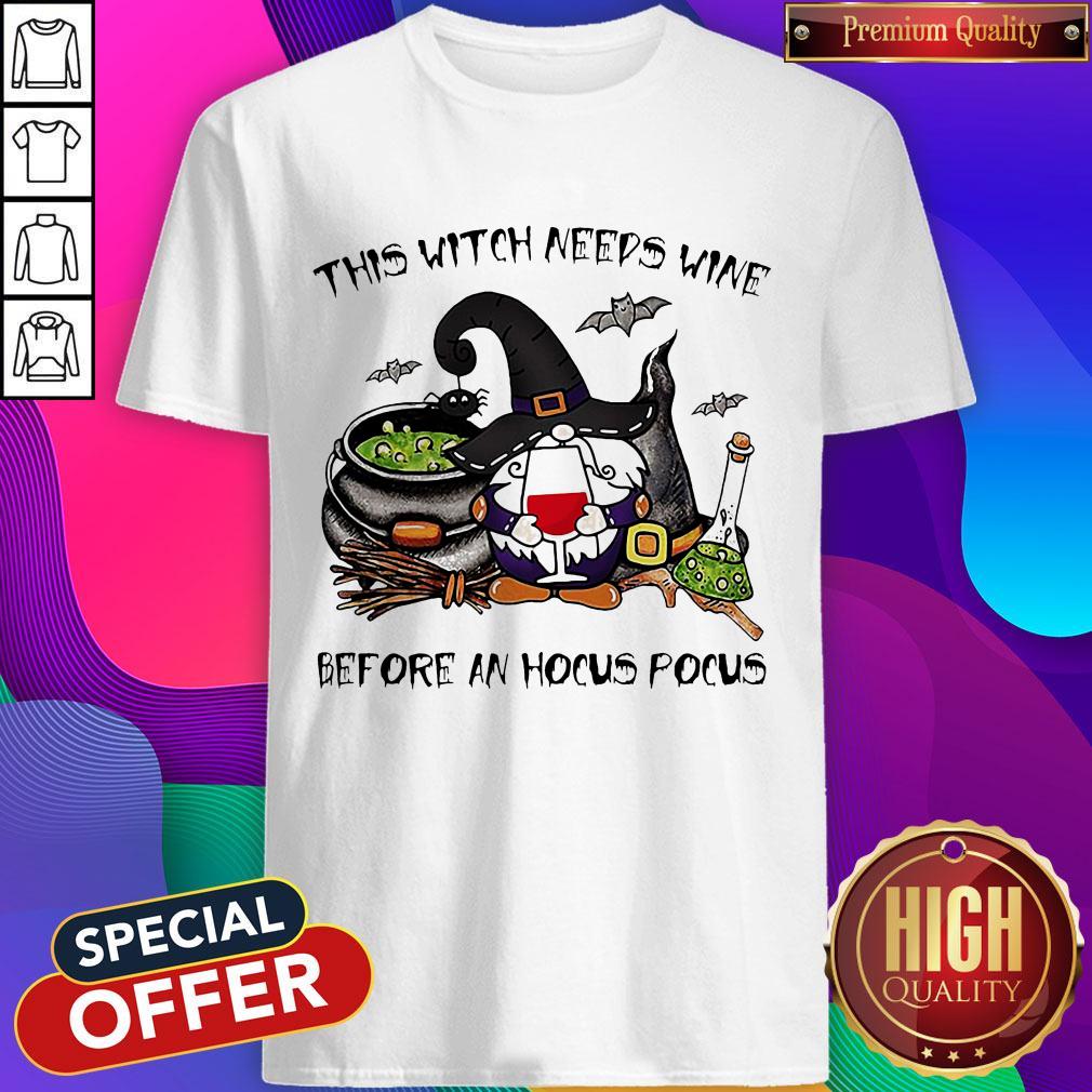 This Witch Neeps Wine Before An Hocus Pocus Halloween Shirt