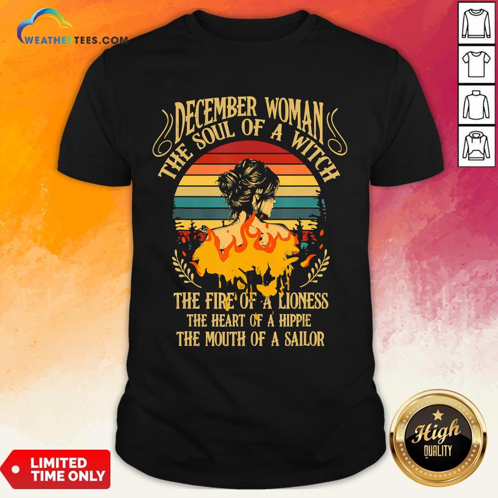 Thought December Woman The Soul Of A Witch Camper Camping Vintage Shirt