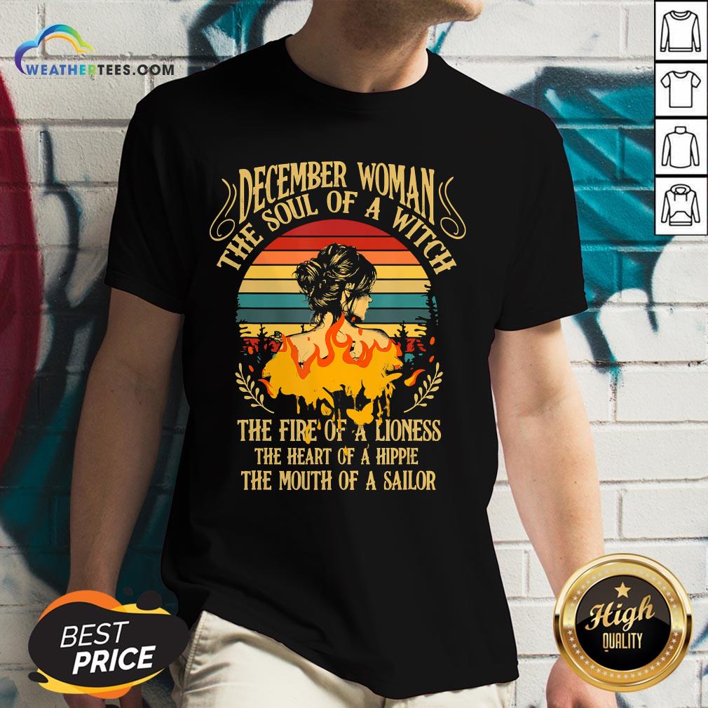 Thought December Woman The Soul Of A Witch Camper Camping Vintage Shirt - Image 2