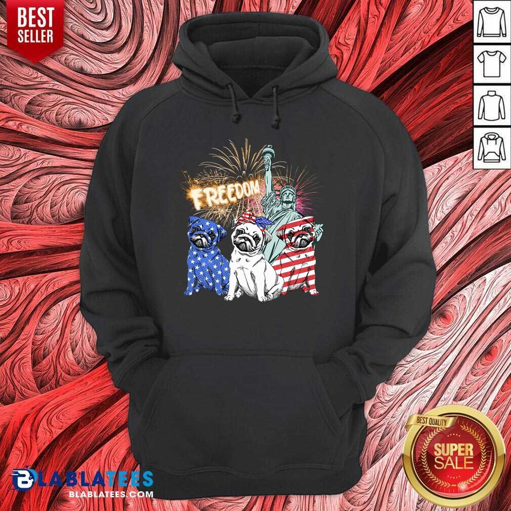 Three Pug Freedom 4th Of July Shirt - Image 2
