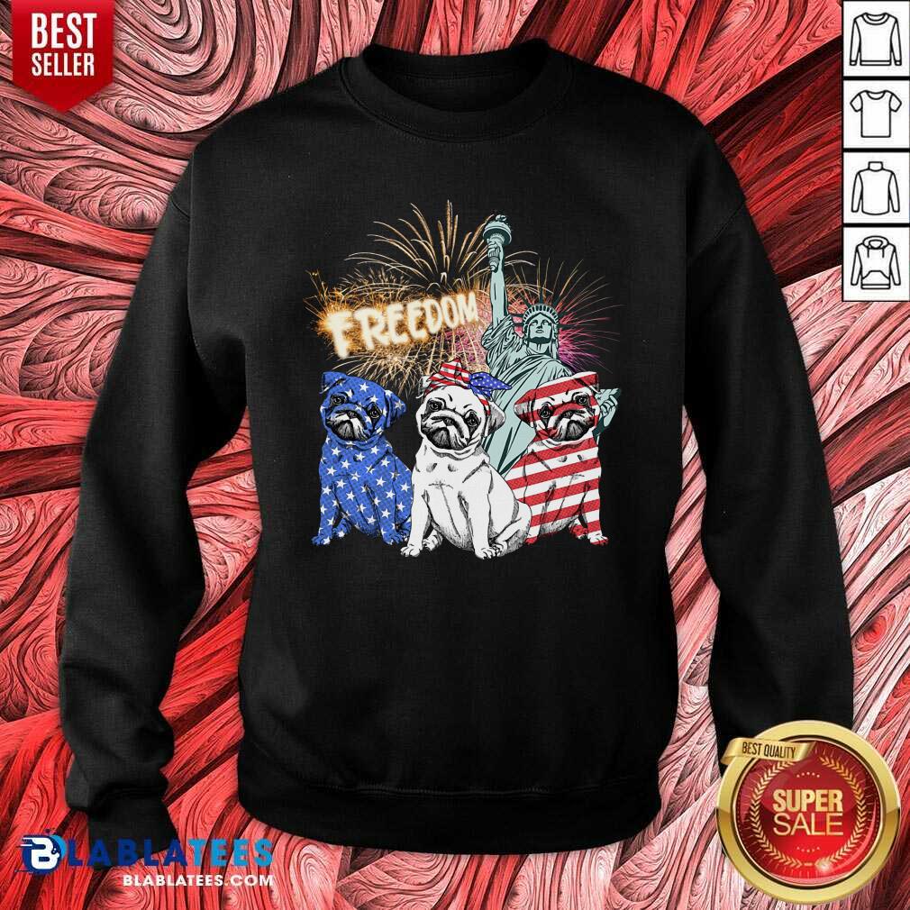 Three Pug Freedom 4th Of July Shirt - Image 5