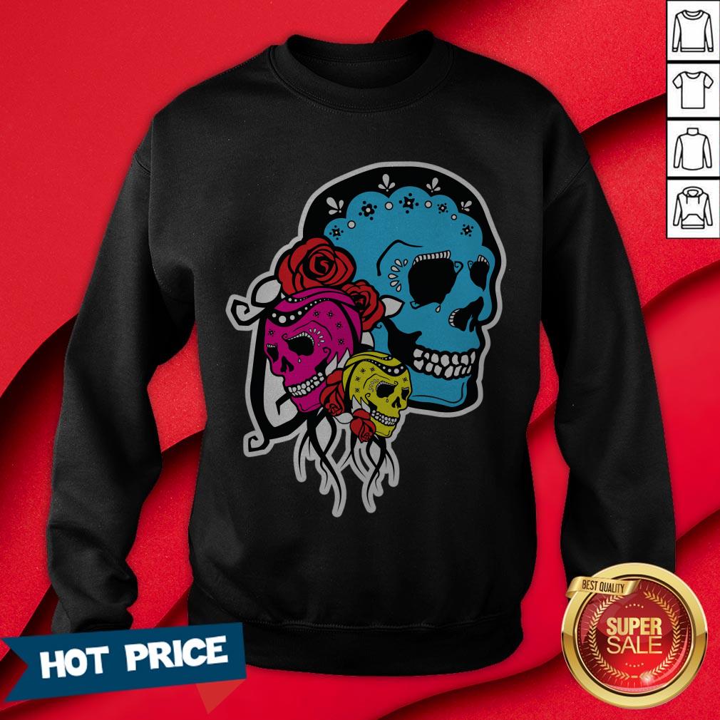 Thrice The Deat Dia De Muertos Day Dead Shirt - Image 4