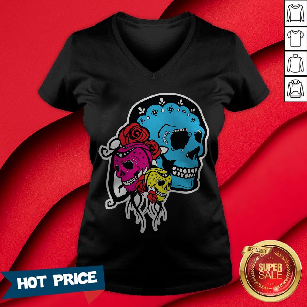 Thrice The Deat Dia De Muertos Day Dead Shirt - Image 3