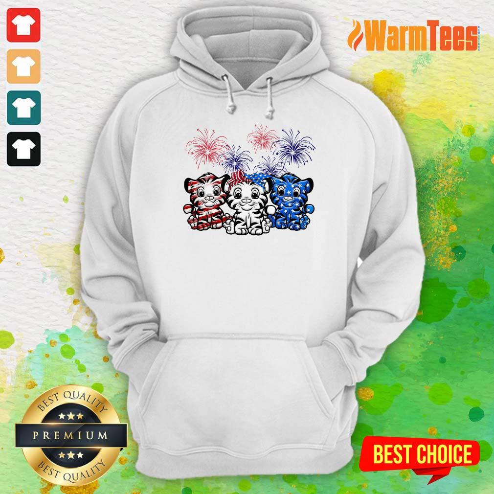 Tiger American Flag Firework Shirt - Image 4