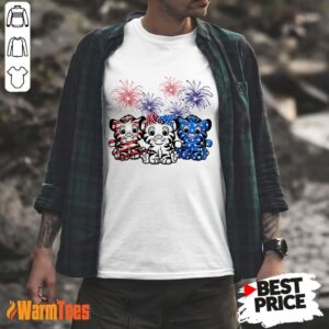 Tiger American Flag Firework Shirt