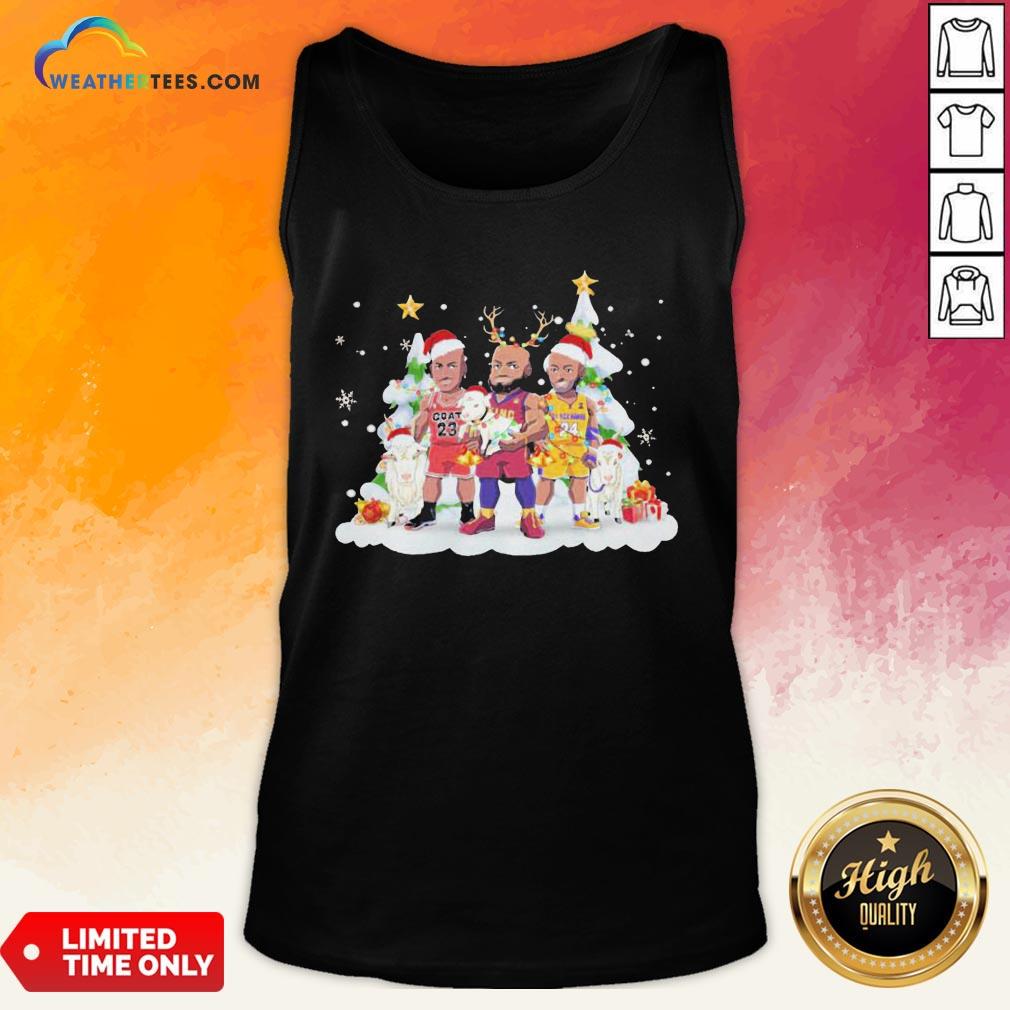Too Kobe Bryant Lebron James Santa Reindeer Christmas Shirt - Image 3