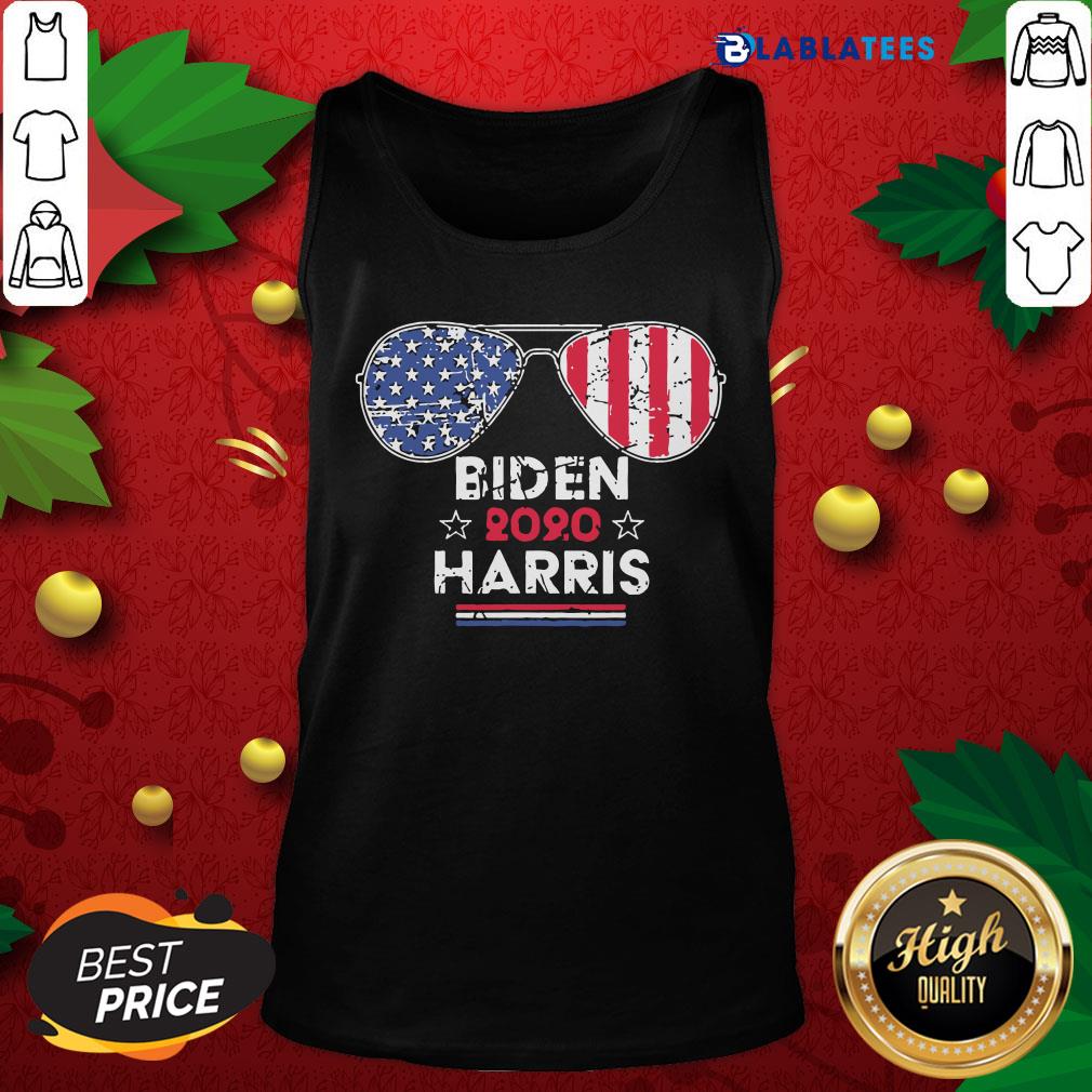 Top 2020 Biden Harris Aviator Sunglasses American Flag Shirt - Image 3