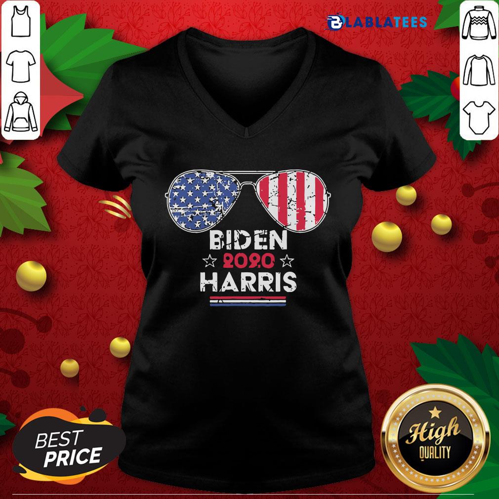 Top 2020 Biden Harris Aviator Sunglasses American Flag Shirt - Image 2